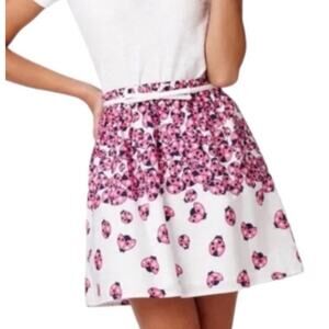 Lilly Pulitzer Womens Briar A Line Skirt Lady Bug Print Pink Blue White Sz Small